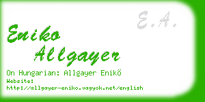 eniko allgayer business card